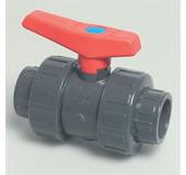 Mega double union 2" PVC ball valve